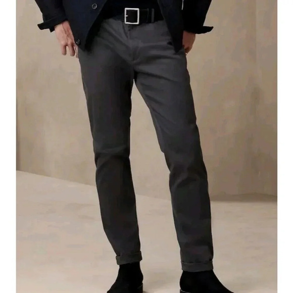 Banana Republic Other - Banana Republic Chino Pants Charcoal Gray Fulton Skinny Fit Size 33 x 32